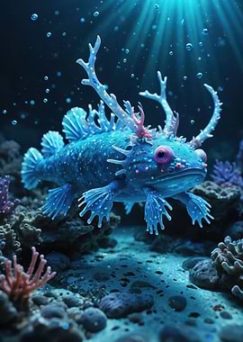 Bioluminescent Coral Fish - 3D Fantasy Underwater Creature Print