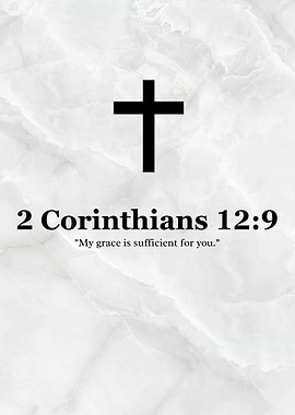 2 Corinthians 12:9 Bible Verse Scripture Art