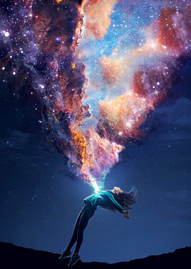 Cosmic Connection: Woman and the Universe