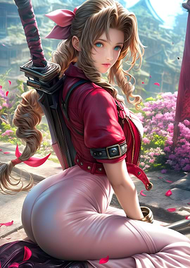 Aerith Gainsborough in Japanese Garden
