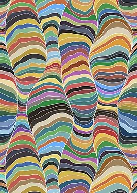 Abstract Colorful Striped Pattern