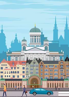 Helsinki Travel Print