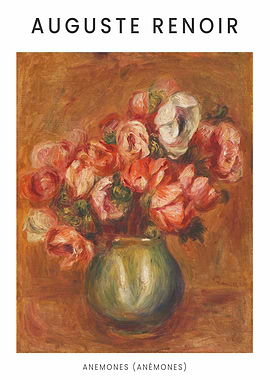 Auguste Renoir Anemones Painting
