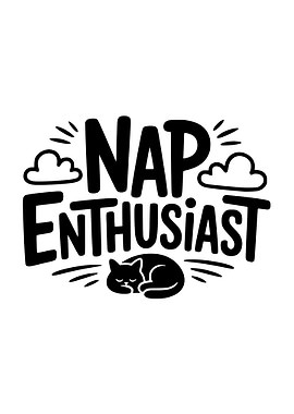 Nap Enthusiast Cat Black and White