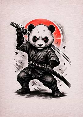 Panda Ninja with Katana