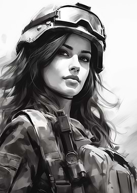 Female Soldier Portrait