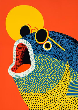 Cool Fish with Sunglasses Art