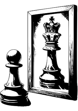 Pawn's Reflection: A King's Dream