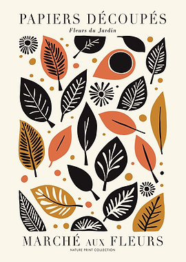 Papier Découpés Floral Art Print