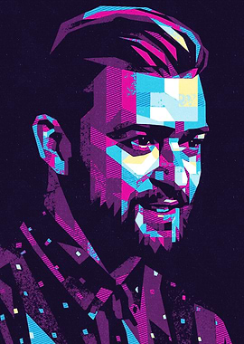 Colorful Portrait Illustration of a Man