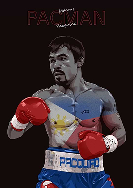 Manny Pacquiao Boxing Illustration