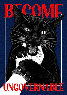 Become Ungovernable Black Cat Art