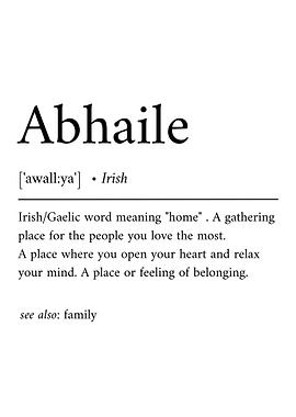 Abhaile Definition