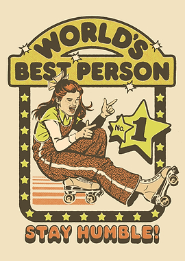 Retro Roller Skater's Humorous Award