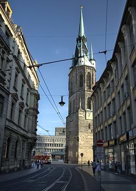 Cityscape with Church Tower