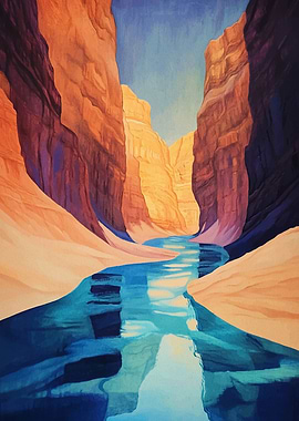 Grand Canyon River Painting