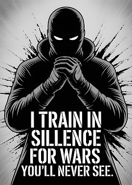 Silent Training for Unseen Wars Motivational Poster