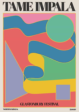 Tame Impala Glastonbury Festival Poster