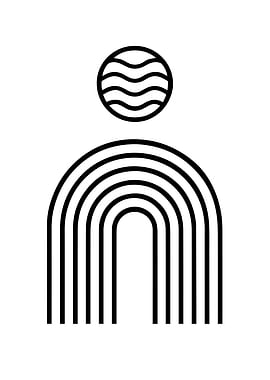 Minimalist Black and White Geometric Art