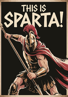 This is Sparta! Warrior Illustration