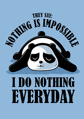 Lazy Panda Doing Nothing Everyday