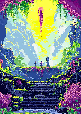 Pixel Art Fantasy Landscape