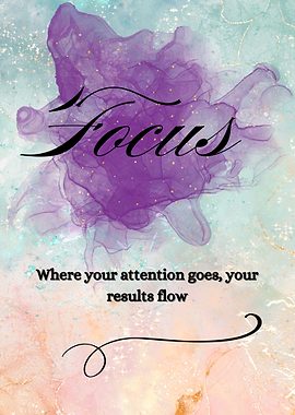 Focus Inspirational Quote Art