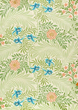Floral Pattern with Leaves and Flowers,William Morris