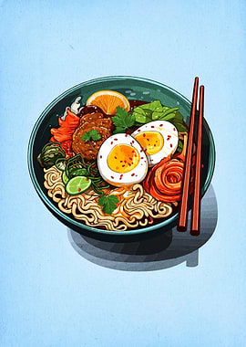 Bowl of Ramen with Eggs