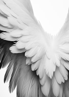 Monochrome Wings Feather