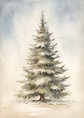 Christmas Tree in Winter
