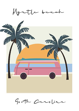 Myrtle Beach, South Carolina Illustration