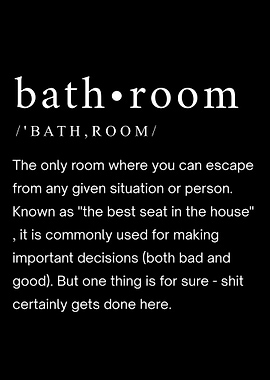 Bathroom Definition Text Art