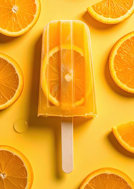 Orange Popsicle with Orange Slices