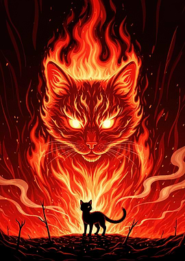 Fiery Cat Shadow Cat