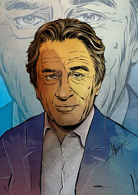 Robert De Niro Portrait Illustration