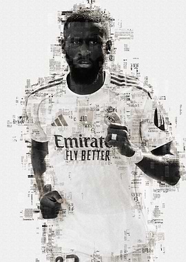 Antonio Rudiger Newspaper Art