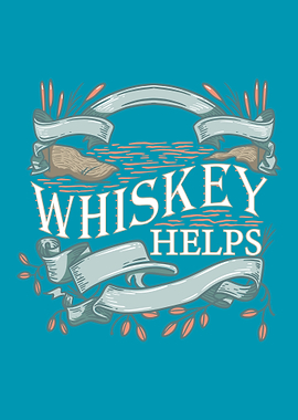 Whiskey Helps Banner Illustration