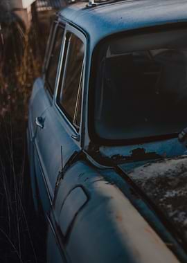 Vintage Blue Car