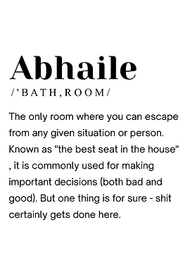 Abhaile Bathroom Definition