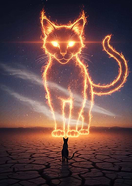 Fiery Cat Encounter Cracked Earth