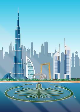 Dubai Travel Print