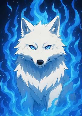 Wolf Surrounded Flames