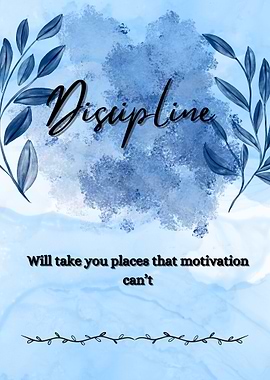 Discipline Motivational Quote Art