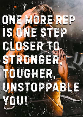 Motivational Gym Fitness Quote Poster