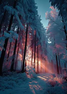 Winter Forest Sunrise