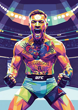 Conor McGregor UFC Colorful Portrait