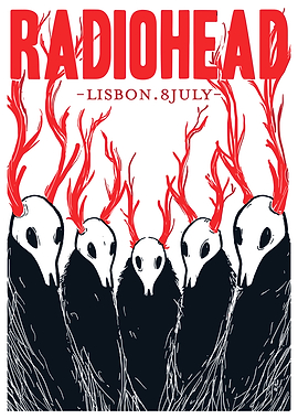 Radiohead Lisbon Concert Poster