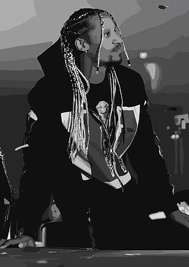 Black and White Portrait of Man