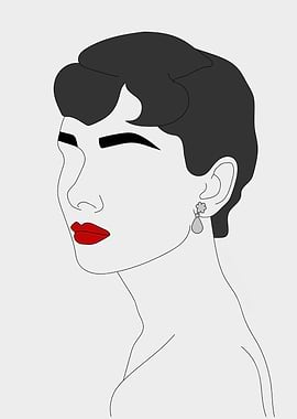 Audrey Hepburn Minimalist Art